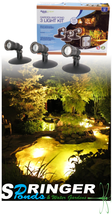 LED lighting kit for pond, garden, and waterfall lighting